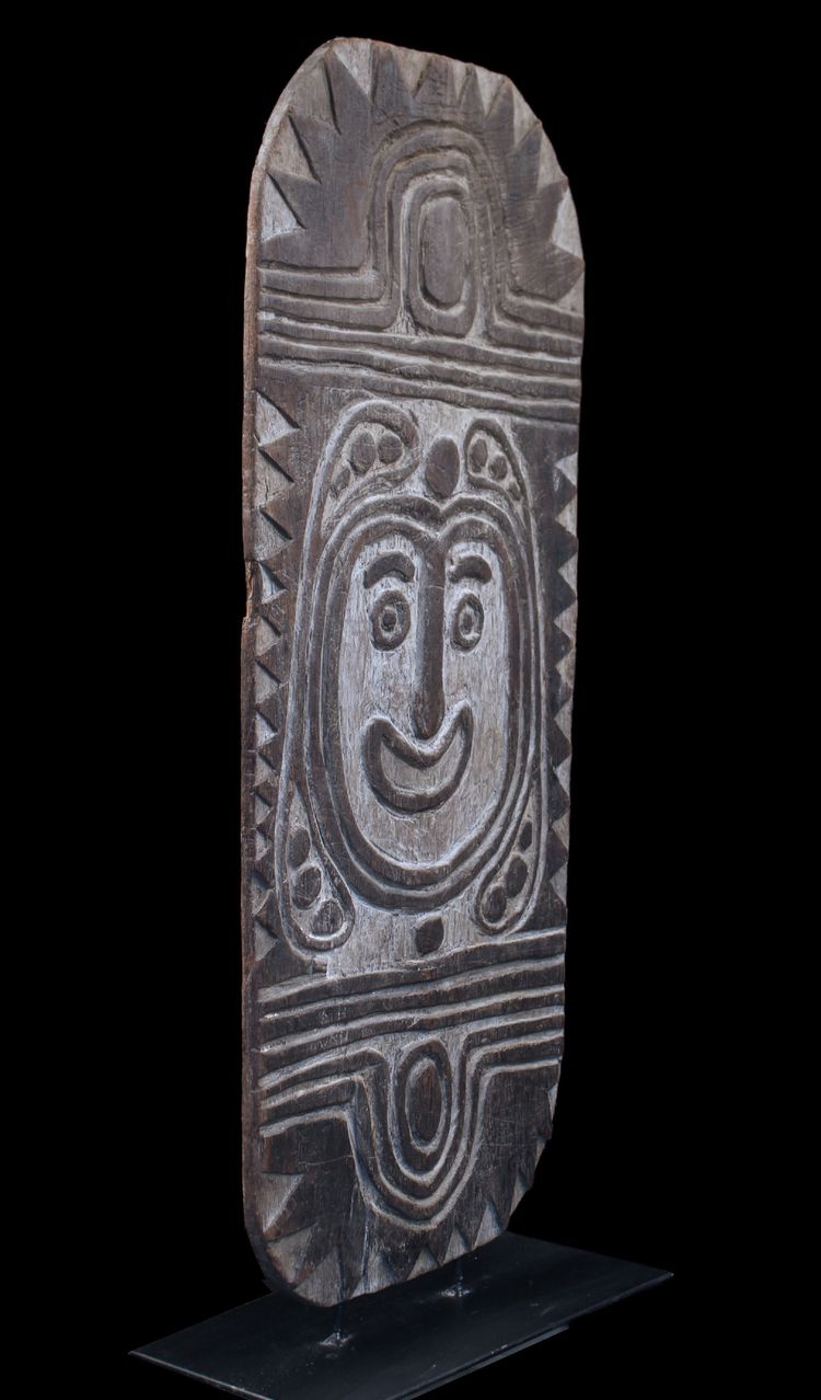 Planchette votive, art tribal, art océanien, Papouasie Nouvelle Guinée, Océanie, peinture, 80 cm