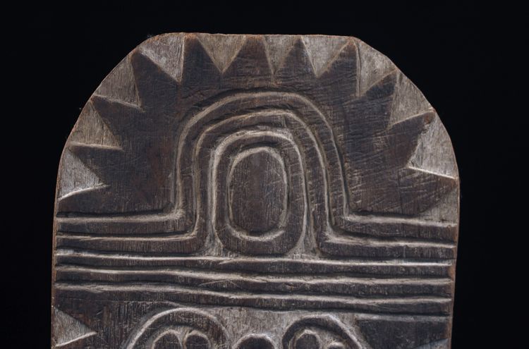 Planchette votive, art tribal, art océanien, Papouasie Nouvelle Guinée, Océanie, peinture, 80 cm