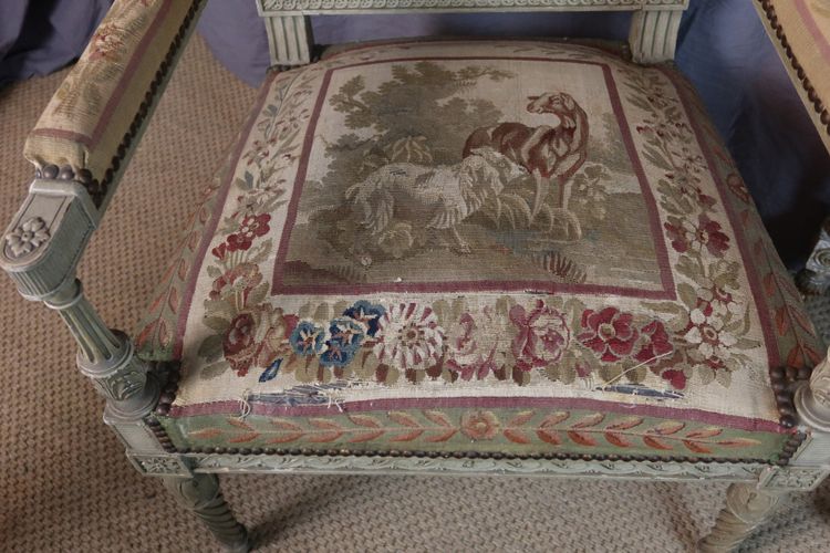 Paire de fauteuils directoire XIX 