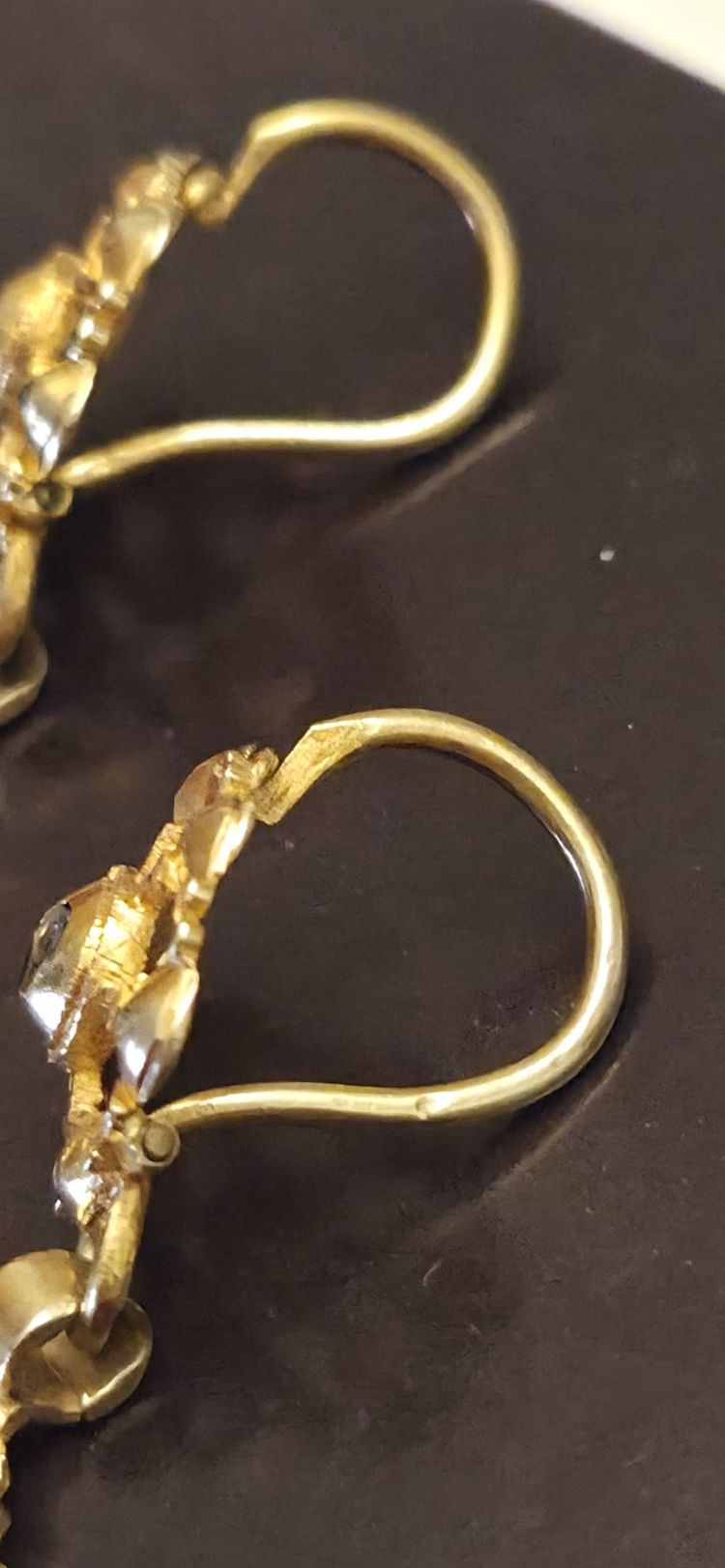 Antike Charros Ohrringe 19. Jahrhundert Salamanca 18KT Gelbgold Diamanten