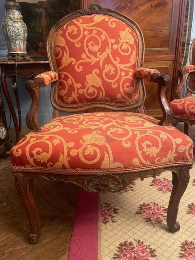 Paire de fauteuils 18 ème d'époque Régence