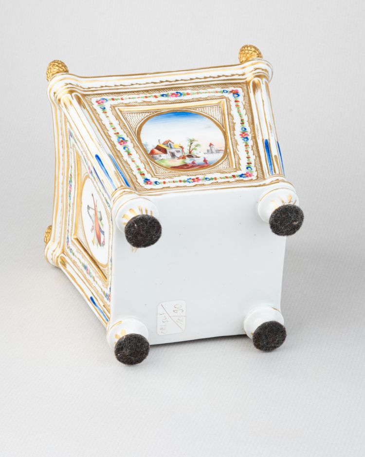 Porcelain Flower Box, Bordeaux Verneuilh Factory, 18th Century