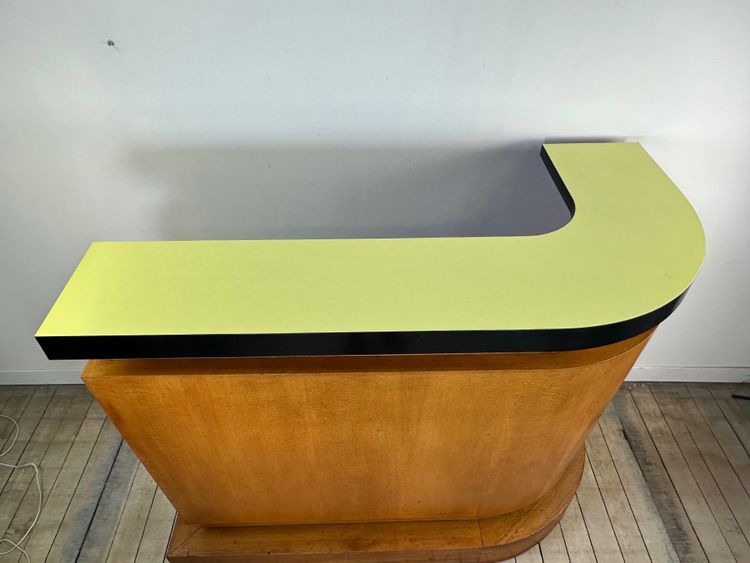 Bar vintage degli anni '50/'60 in impiallacciatura di rovere con piano in Formica