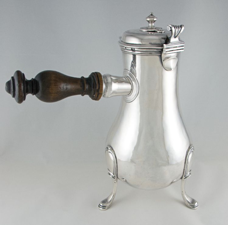 Paris 1758-1759 - Large Louis XV Period Solid Silver Chocolate Pot By J.-g. Véalle