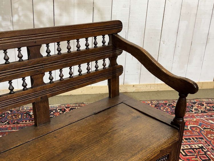Banc coffre breton en châtaignier du XIXème 