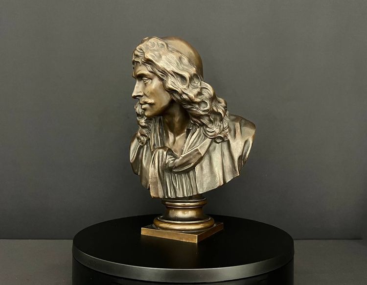 Buste en bronze de Molière – F. Barbedienne, XIXe siècle