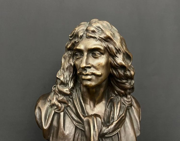 Buste en bronze de Molière – F. Barbedienne, XIXe siècle