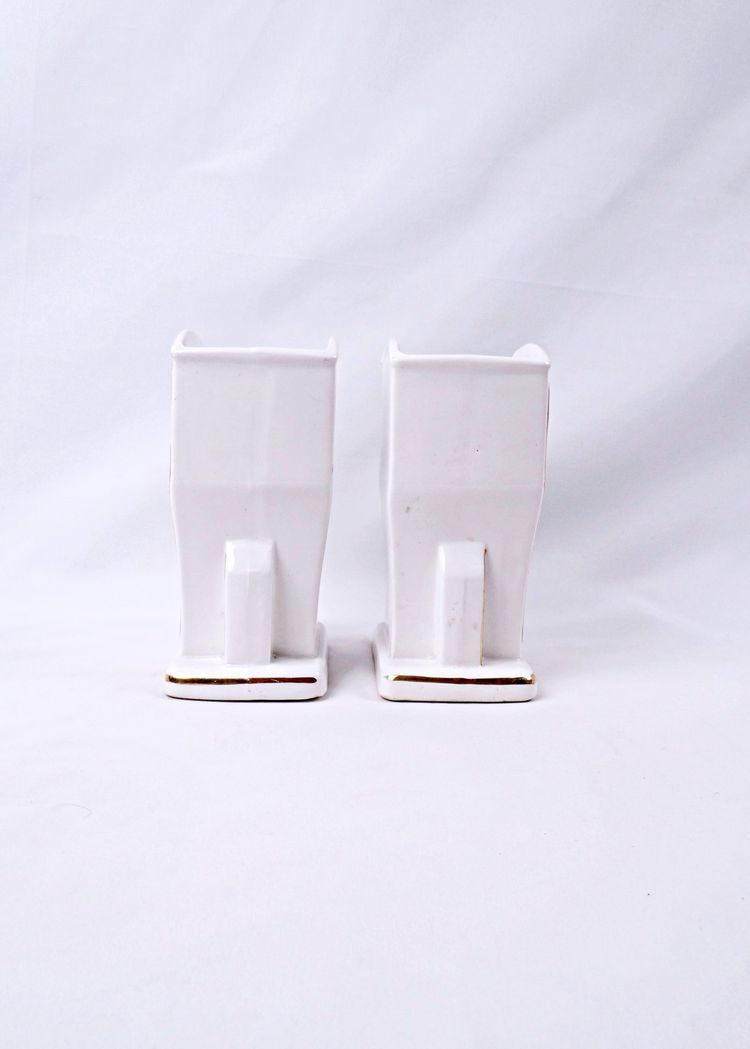 Paire de vases Art Deco en faïence de Ceranord céramique d'art début XXe