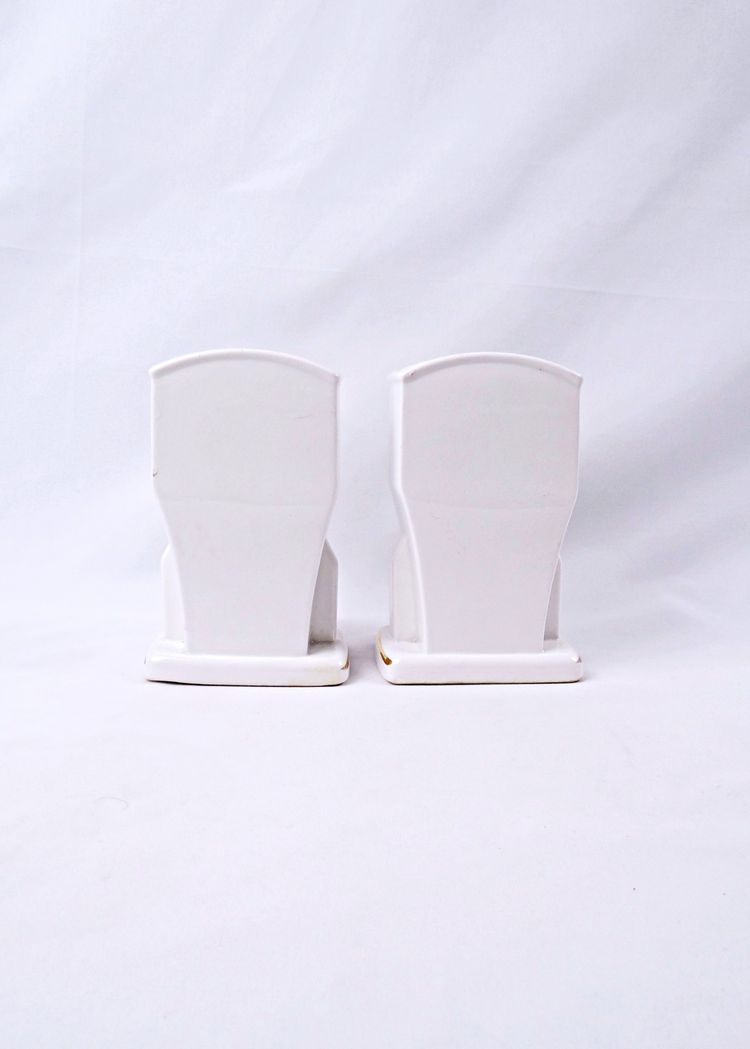 Paire de vases Art Deco en faïence de Ceranord céramique d'art début XXe