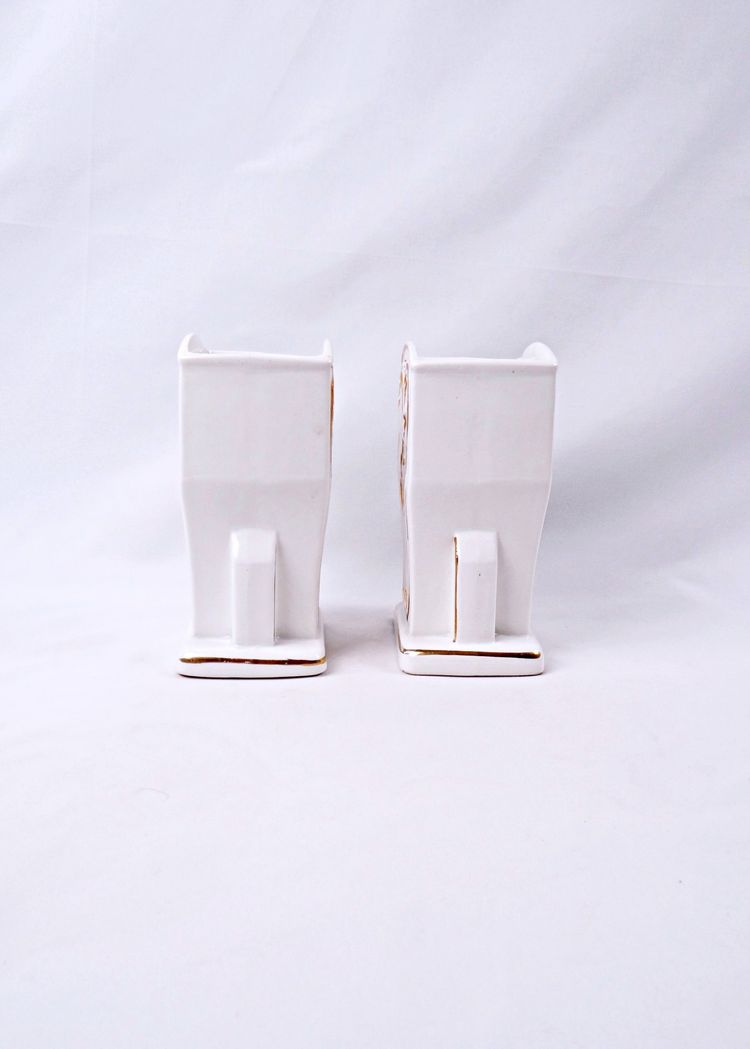 Paire de vases Art Deco en faïence de Ceranord céramique d'art début XXe