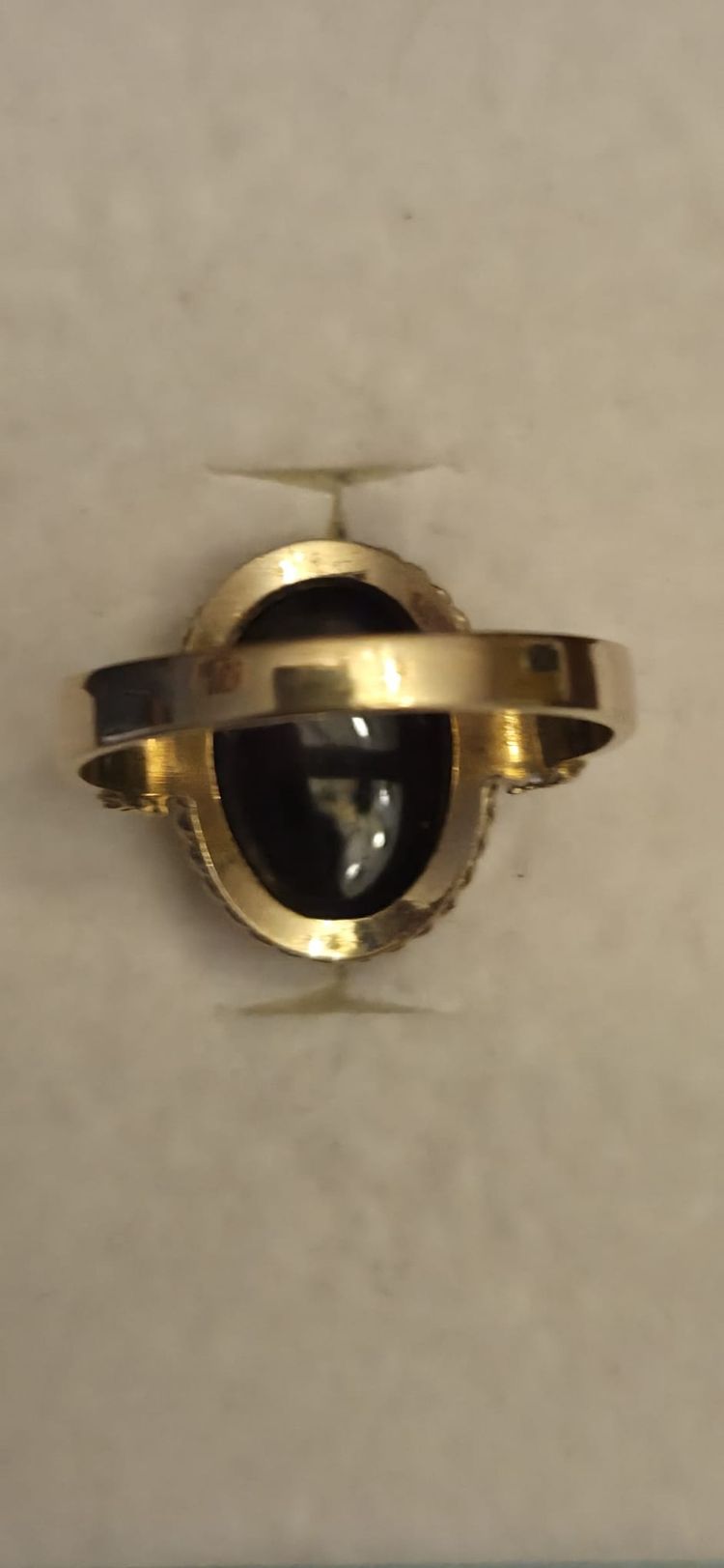 Antiker Ring Viktorianisch Amethyst Cabochon Polarstern