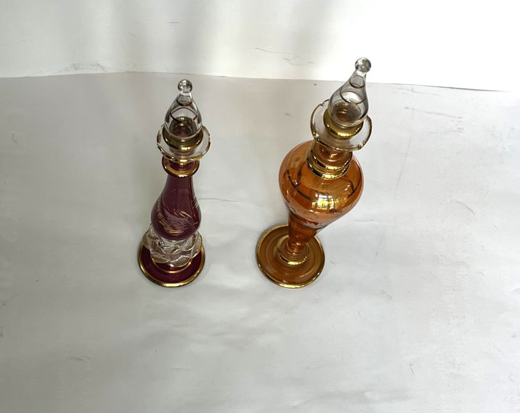 Two 19th-century perfume bottles.