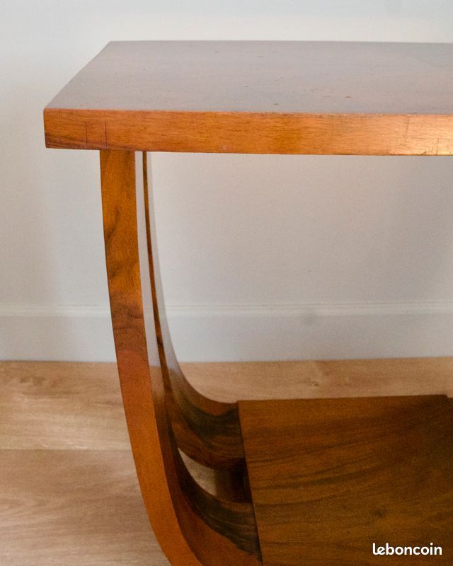 Tavolino Art Déco in legno – Francia, 1930-1950 circa