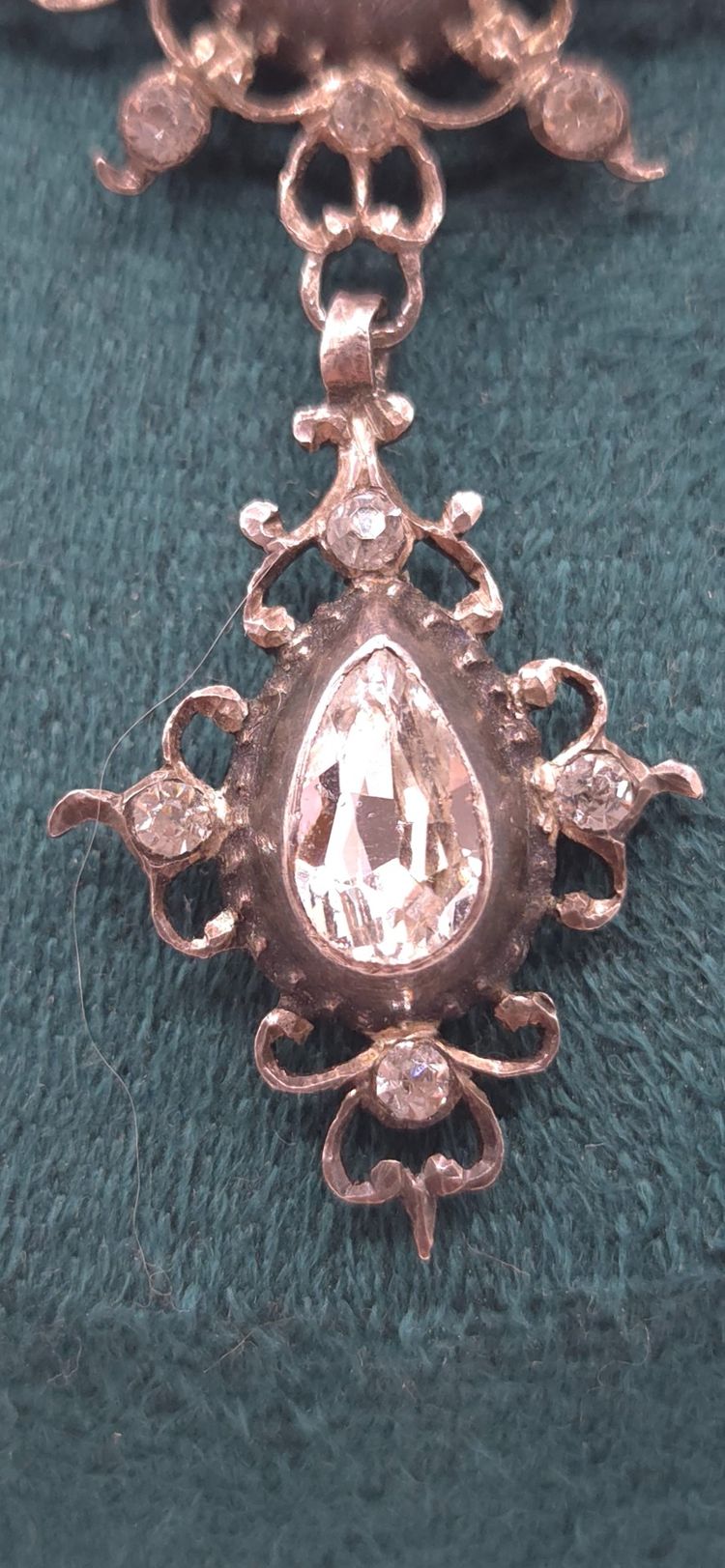 Antikes Collier Viktorianisch Silber & Paste 19. Jahrhundert