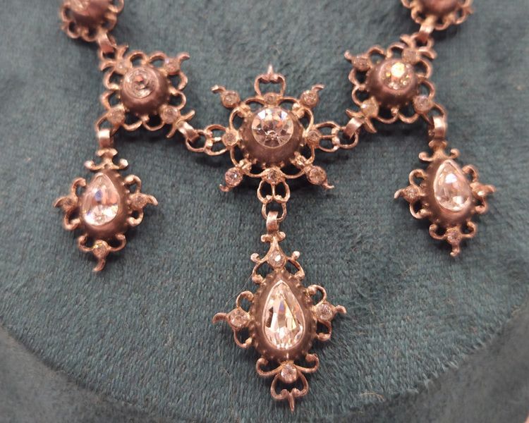 Antikes Collier Viktorianisch Silber & Paste 19. Jahrhundert