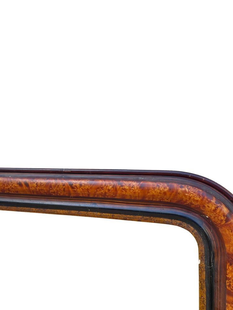 Grand Miroir en Bois de Style Louis Philippe, Epoque Napoléon III, 70cm x 110cm