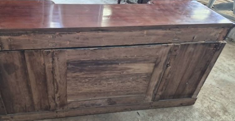 Large mahogany sideboard with attached cabinets—19th century