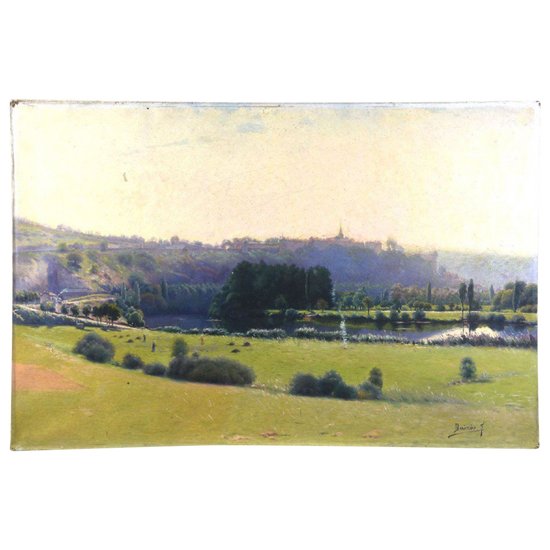 Oil On Canvas Landscape By Emile Désiré Daimée