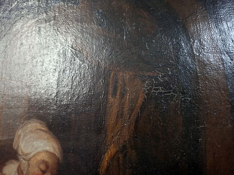 Oil on canvas – Genre scene, 18th century