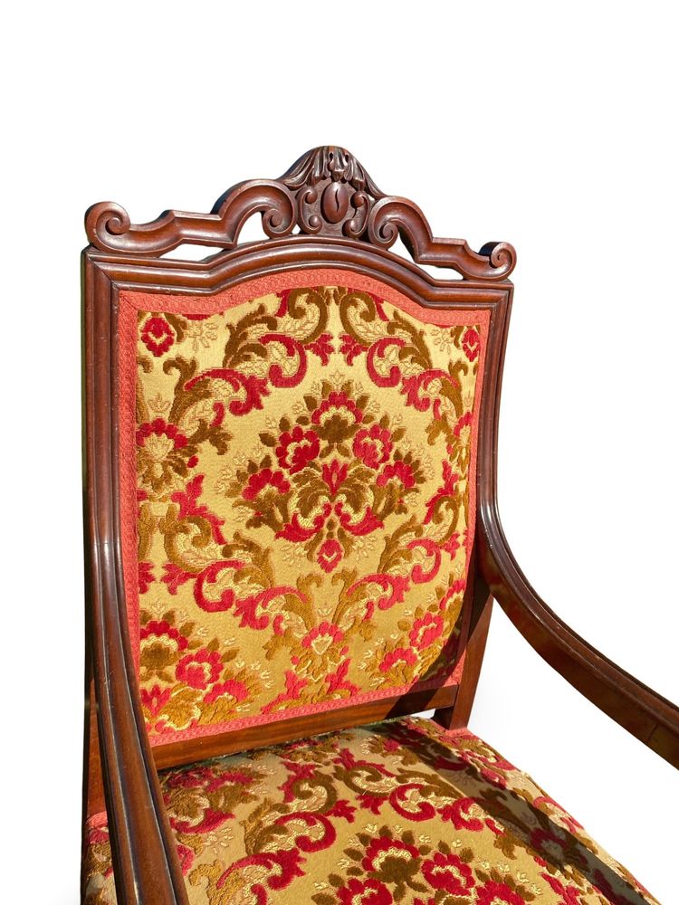 Paire de Fauteuils Louis Philippe en Acajou massif, Circa 1900
