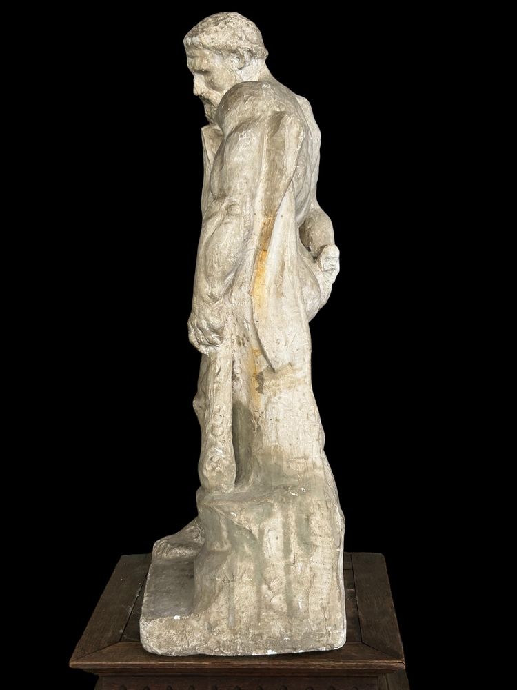 Hercule Farnèse grande sculpture en plâtre grand tour fin XIXéme - d’après l’antique H 77 cm