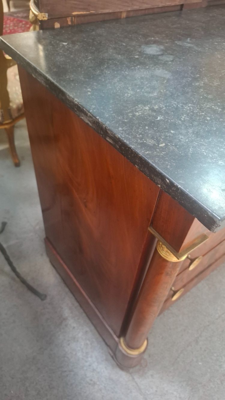 Commode époque empire en acajou