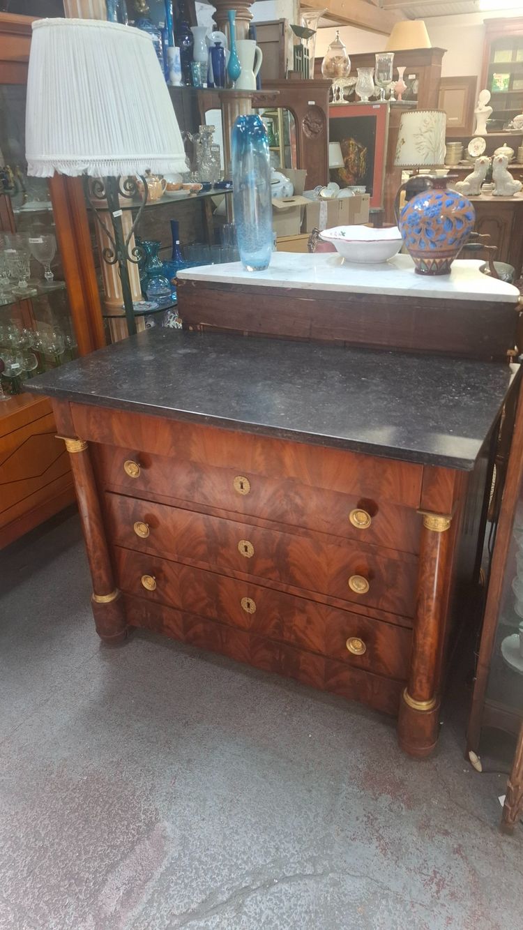 Commode époque empire en acajou