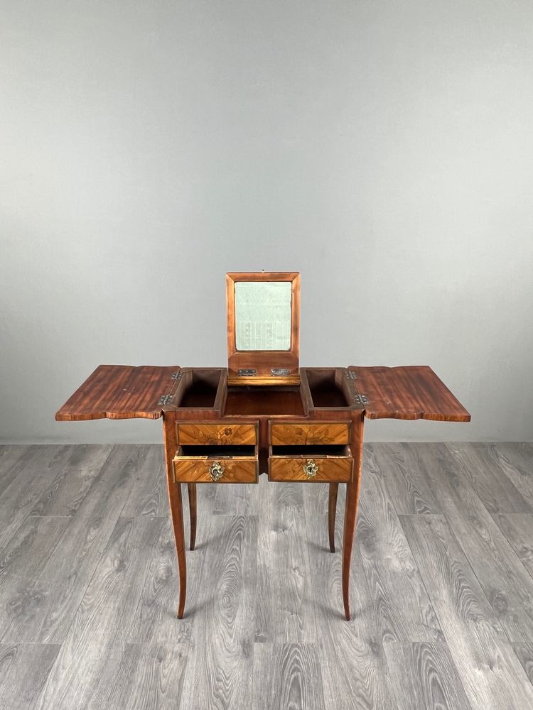 Louis XV-style Marquetry Sewing Table, 20th Century