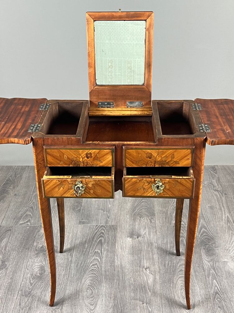 Louis XV-style Marquetry Sewing Table, 20th Century