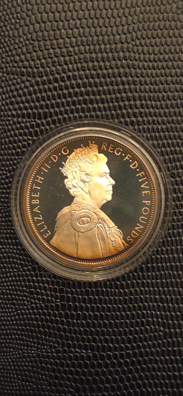 2012 Queen Elizabeth II Diamond Jubilee Five Pound Crown Silver Proof Coin