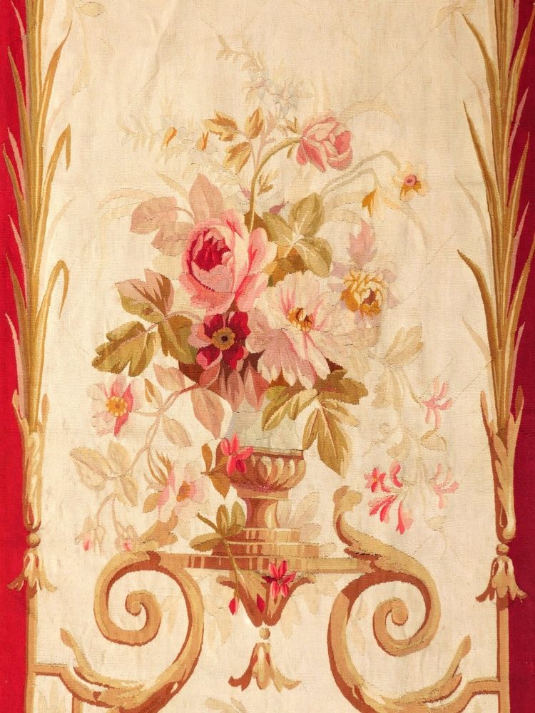Door hanging with a floral design, AUBUSSON, Napoleon III period