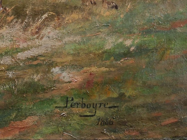 Paul Émile Léon PERBOYRE, Die Schlacht bei Leipzig (Militärgemälde, GROSSFORMAT)