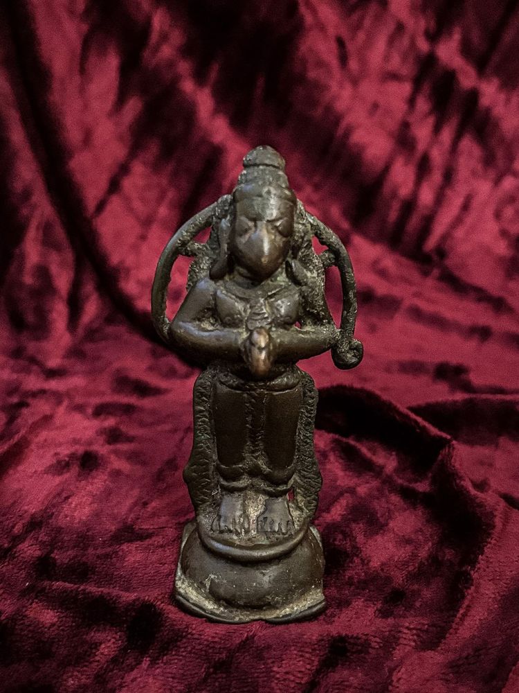 Statuette du dieu Hanuman en bronze, Inde, XVIIIe siècle.