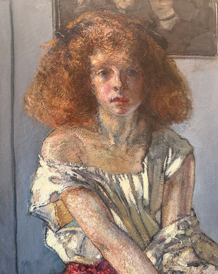Harry Bloomfield (1883–1941) - Dipinto *La donna dai capelli rossi nello studio*, 1907 circa