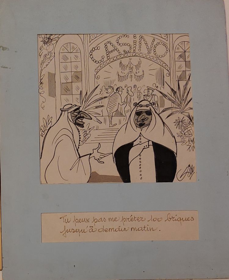 SIRO (1914 - 2005) - 2 Dessins originaux dont Paul Emile Victor - 1985