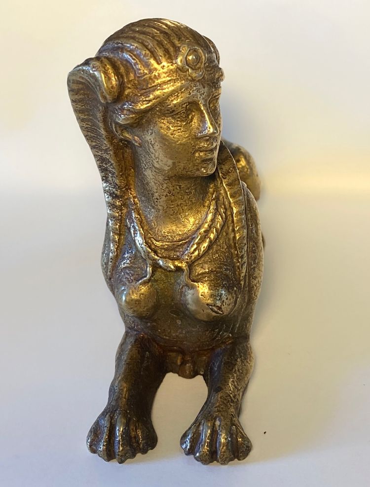 Paire de sphinges en bronze XIXème.