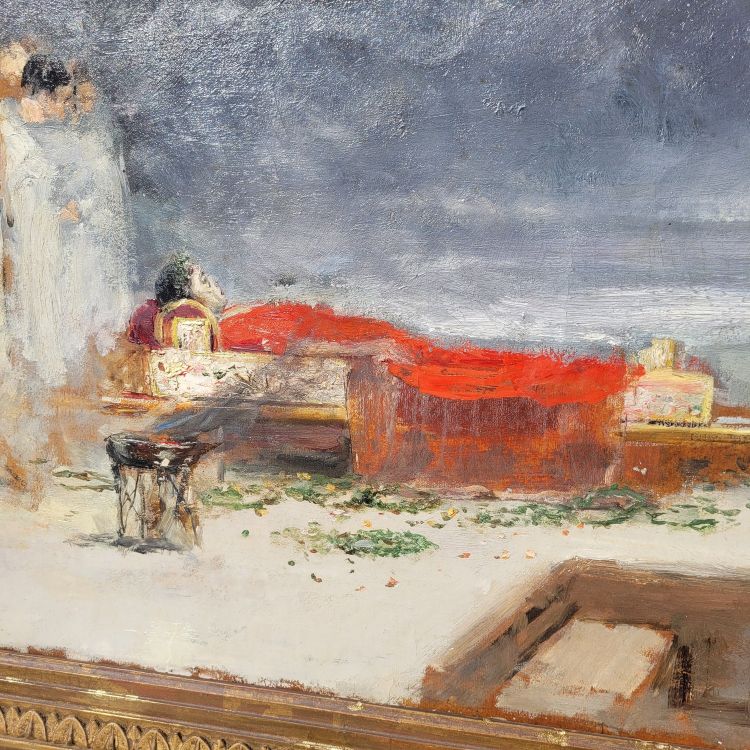 Scène Antique, Mort de César, Encadré, fin XIXème début XXème siècle