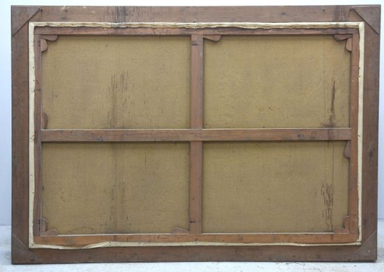 Großes Öl auf Leinwand Stillleben signiert in Collard
