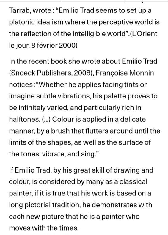 EMILIO TRAD wurde 1953 im Libanon geboren.