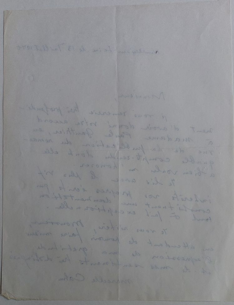 Marcelle CAHN - (1895 - 1981) - Lettre autographe signée - 1970 - Alsace