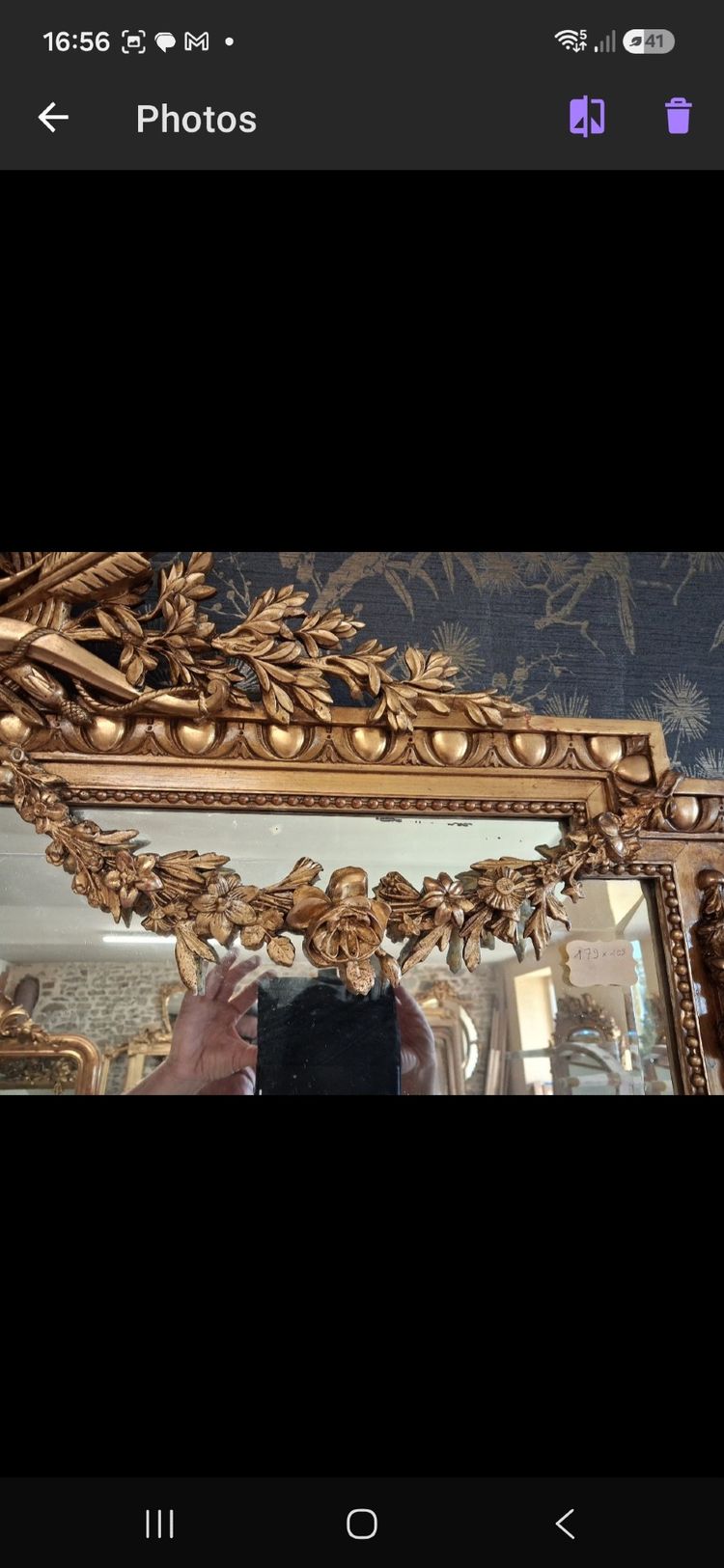 Specchio dell'epoca di Napoleone III, 179 x 109