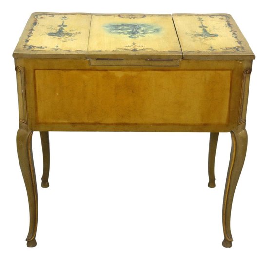 Toeletta Veneziana Stile Luigi XV Con Decoro Putti In Grisaille