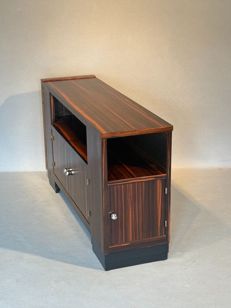 Art-Deco-Konsole aus Makassar-Ebenholz
