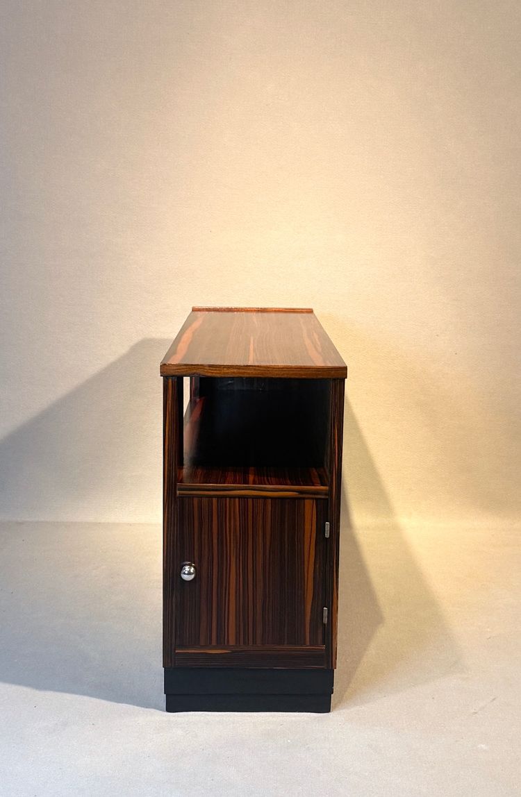 Art-Deco-Konsole aus Makassar-Ebenholz