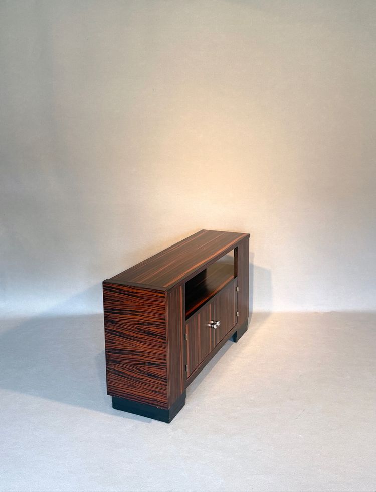 Art-Deco-Konsole aus Makassar-Ebenholz