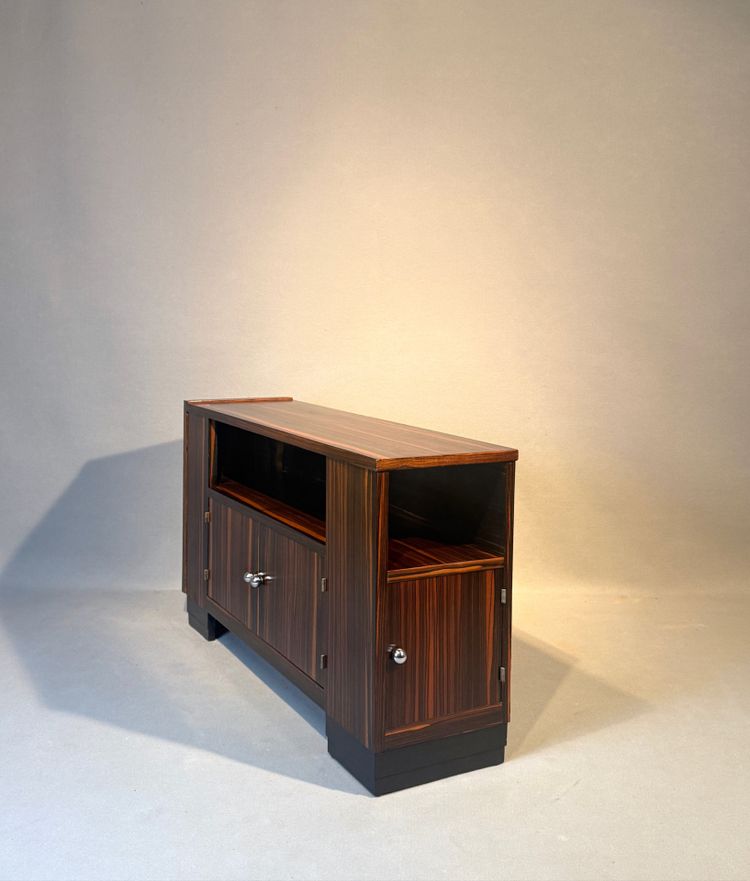 Art-Deco-Konsole aus Makassar-Ebenholz
