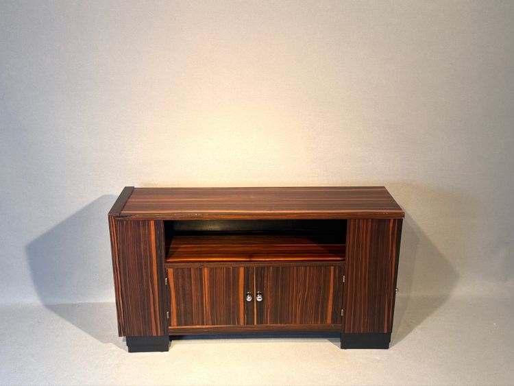 Art-Deco-Konsole aus Makassar-Ebenholz