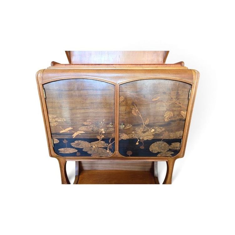Louis Majorelle Seltener Jugendstil-Servierwagen „Marais Fleuri Aux Libellules“