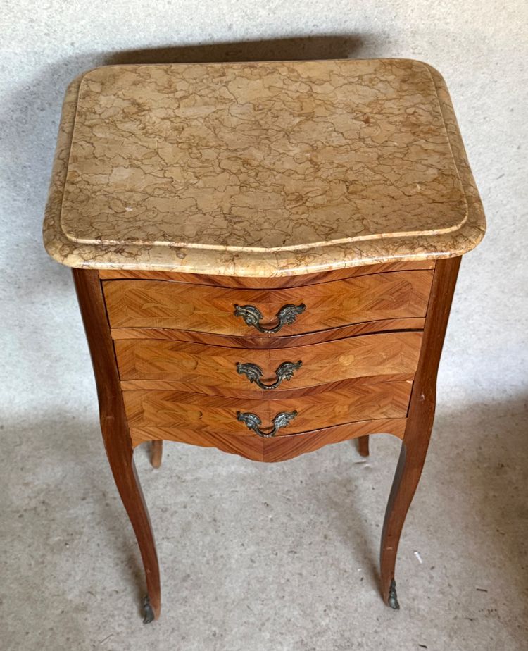 Transition style bedside table