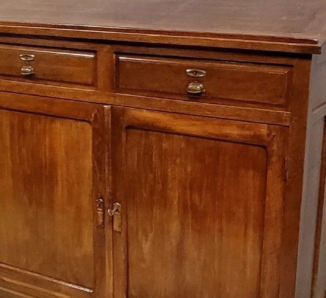 Solid wood filing cabinet/desk – Tradesman's piece of furniture – Early 20th century